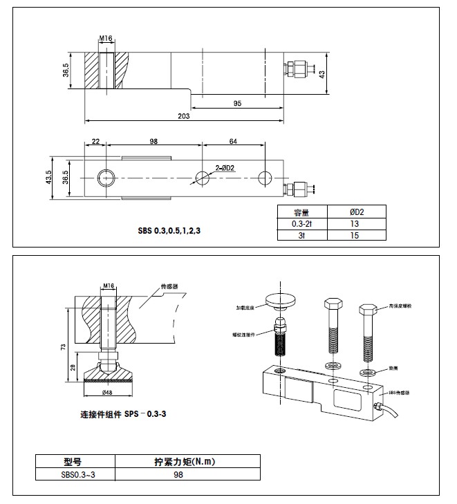 SBS-5000kg稱(chēng)重傳感器